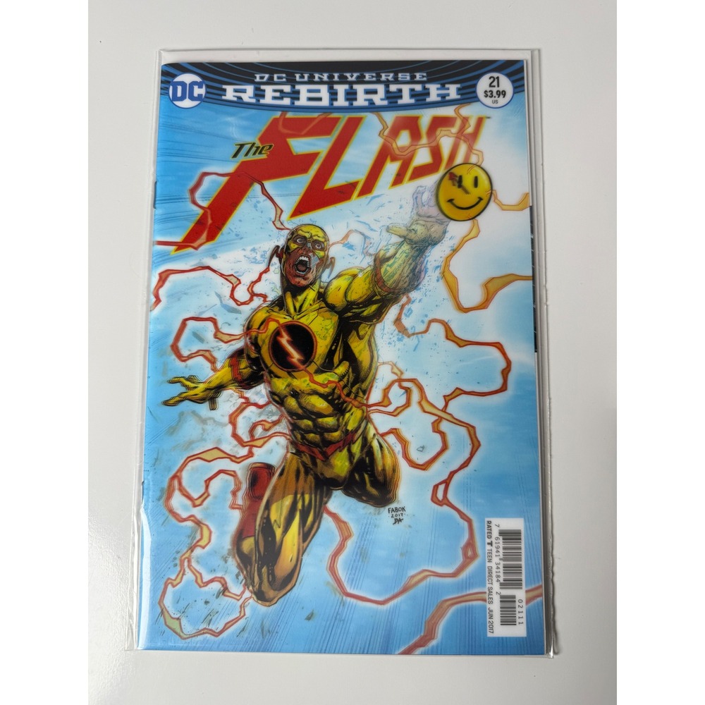 The Flash 21 DC Rebirth 2017 The Button Part 2 Reverse Flash Jason Fabok Cover